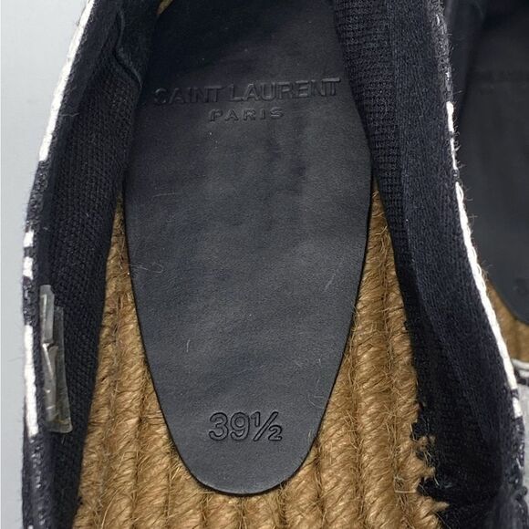 Saint Laurent Espadrille Slip On Signature Flats size 39.5 - Picture 9 of 13